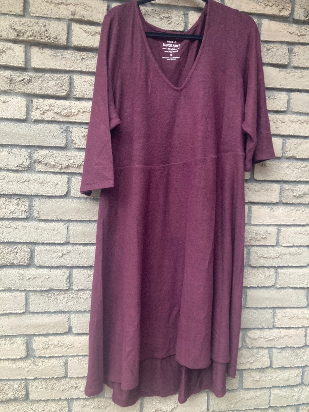 Torrid Super Soft Plum Hi Low dress NWT